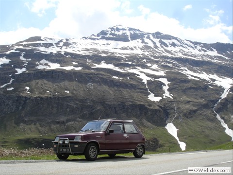 Renault 5 am Lac du Mont Cenis